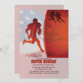 All American Football Invitation Kaart (Voorkant / Achterkant)