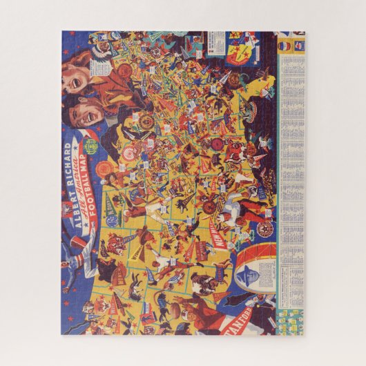 All-American  Football Map Legpuzzel (Verticaal)