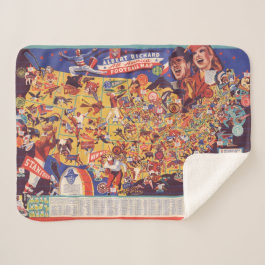 All-American  Football Map Sherpa Deken (Voorkant (horizontaal))