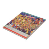 All-American  Football Map Tegeltje (Zijkant)