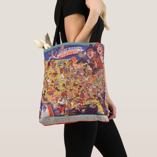 All-American Football Map Tote Bag (Dichtbij)