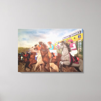 All American Futurity Horse Racing Canvas Afdruk