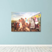 All American Futurity Paardenrennen Canvas Afdruk (Insitu (Houten vloer))