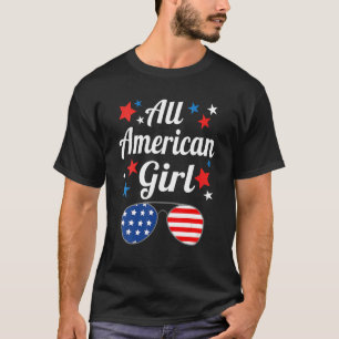 All American Girl 4th Of July Patriotic American F T-shirt