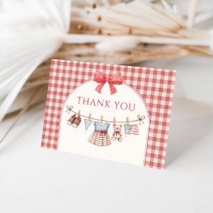 All American Girl Baby Shower Bedankkaart