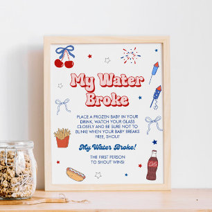 All American Girl Baby Shower Mijn Vlies Is Gebrok Poster