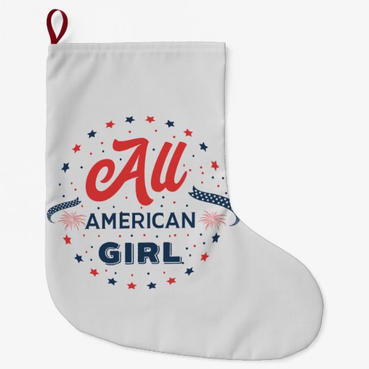 All American Girl Badge Grote Kerstsok (Voorkant)