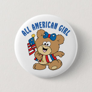 All American Girl Beer Ronde Button 5,7 Cm