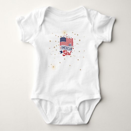 All American Girl Fireworks Baby Bodysuit (Voorkant)