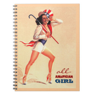 All-American Girl. Notitieboek voor pop-upontwerpc