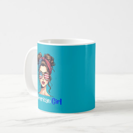 All American Girl Patriotic Coffee Koffiemok (Voorkant links)