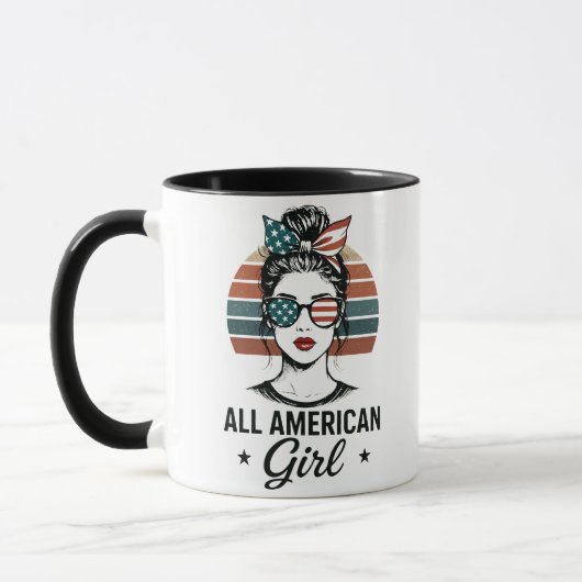 All American Girl Patriotic Mug Mok (Links)