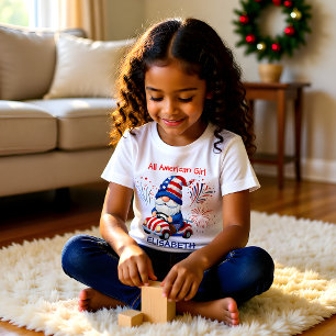 All American Girl Patriotische Kabouter Familie T-shirt