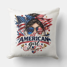 All American Girl – Patriottische Retro USA Vlag O
