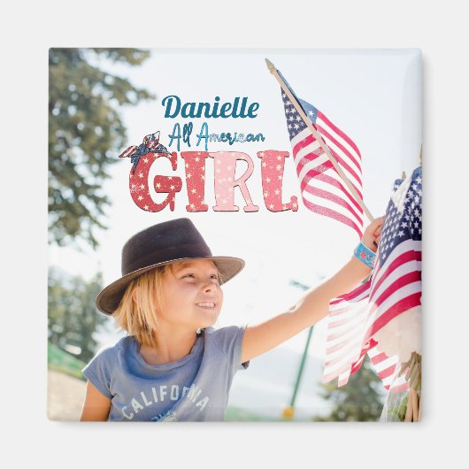 All American Girl Personalized Magnet (Voorkant)