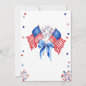 All American Girl Verjaardag Uitnodiging 4 juli (Achterkant)