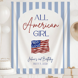 All American Girl Verjaardagsbanner Wandkleed