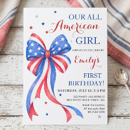 All American Girl Verjaardagsuitnodiging Kaart