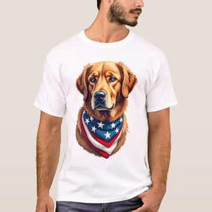 All American Golden Retriever Vintage T-shirt