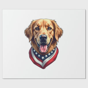 All American Golden Retriever Vintage T-shirt 4 Cadeaupapier