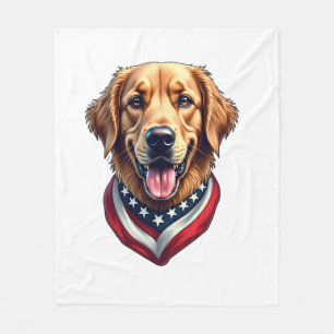 All American Golden Retriever Vintage T-shirt 4 Fleece Deken