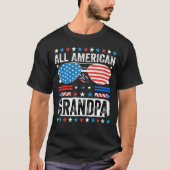 All American Grandpa  Patriotic t shirt (Voorkant)