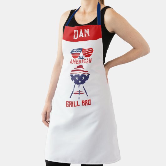  All American Grill Bro Patriottische Chef Schort (Insitu)