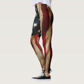 All American Grunge Flag Yoga Leggings (Links)