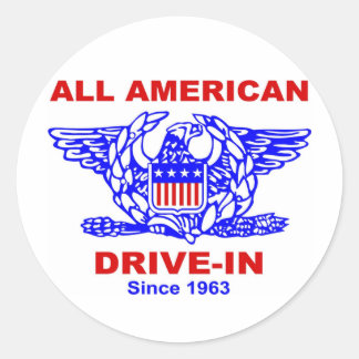 All American HAMBURGER Drive IN of Massapequa Ronde Sticker