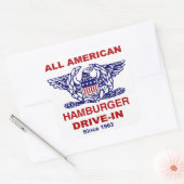 All American HAMBURGER Drive IN of Massapequa Vierkante Sticker (Envelop)