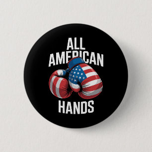 All American Hands Bokshandschoenen Patriottisch U Ronde Button 5,7 Cm