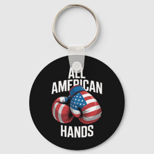 All American Hands Bokshandschoenen Patriottisch U Sleutelhanger