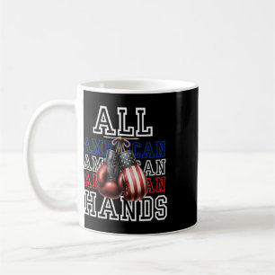 All American Hands Usa Vlag Bokshandschoenen T-shi Koffiemok