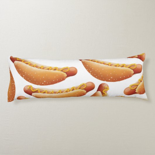 All American Hot Dog. Lichaamskussen (Achterkant)