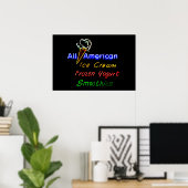 All-American Ice Cream, Frozen Yoghurt en Smoothie Poster (Thuiskantoor)