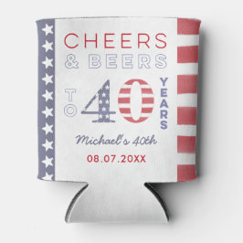 All-American Independence Day 40th Birthday Favor Blikjeskoeler