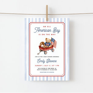All American Jongen Patriottische Baby Shower Kaart