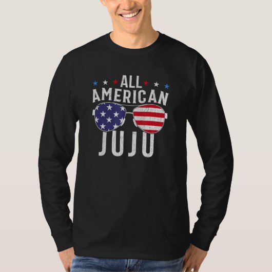 All American Juju USA Flag Sunglasses 4th Of July T-shirt (Voorkant)