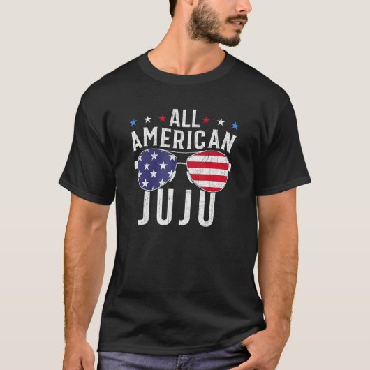 All American Juju USA Flag Sunglasses 4th Of July  T-shirt (Voorkant)