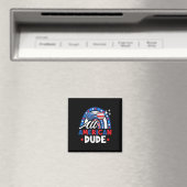 All American Kerel Grappig 4 juli Patriottisch Ame Magneet (Insitu (Vaatwasser))