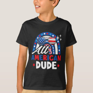 All American Kerel Grappig 4 juli Patriottisch Ame T-shirt