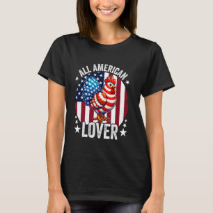 All American Kippenliefhebbers 4 juli VS-vlag G T-shirt