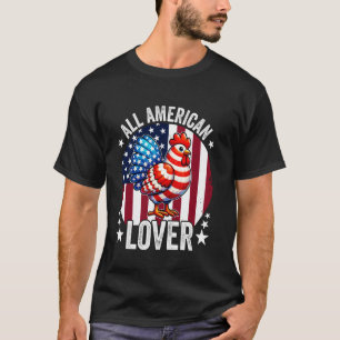 All American Kippenliefhebbers 4 juli VS Vlag G T-shirt