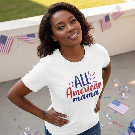 All American Mama 4 juli T-shirt