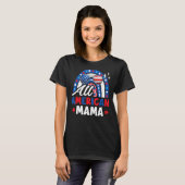 All American Mama 4 van juli Amerikaanse vlag Patr T-shirt (Voorkant volledig)
