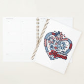 All American Mama Patriottisch Bloem Shirt Ontwerp Planner (Display)