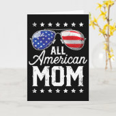 All American Moeder 4 juli Moederdag Zonnebril Kaart (Gele Bloem)