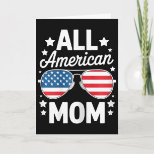 All American Moeder T-shirt Vrouwen Zonnebril 4 Ju Kaart