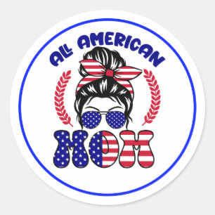 All American Mom-32169 Ronde Sticker