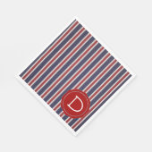 All-American Monogrammed Patriottisch Gestreept On Servet (Hoek)